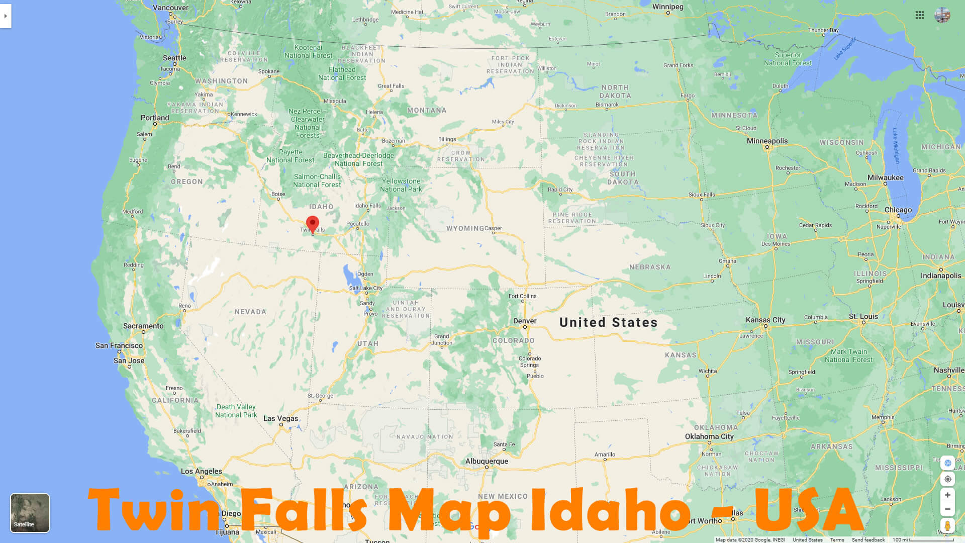 Twin Falls Carte Idaho   EUA